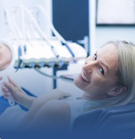Woman in a dentist's chair